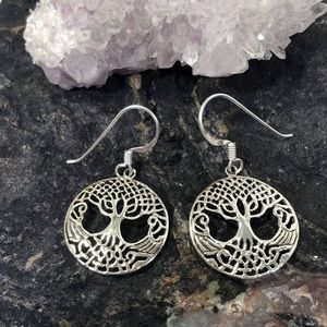 ALPHAVARIABLE Sterling Tree of Life Earrings